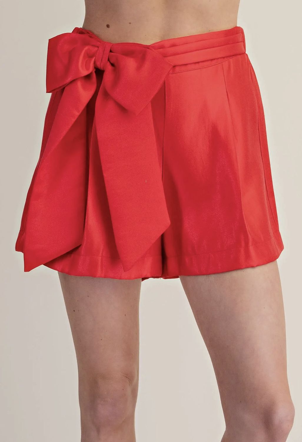 Satin Bow Shorts
