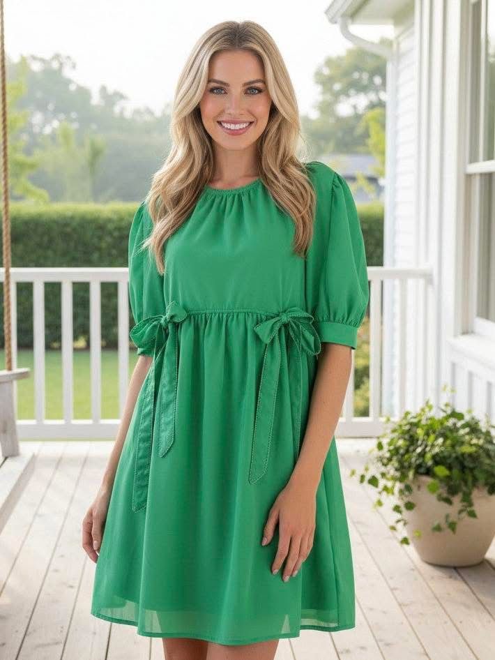 Lush Living  Dress with Bows