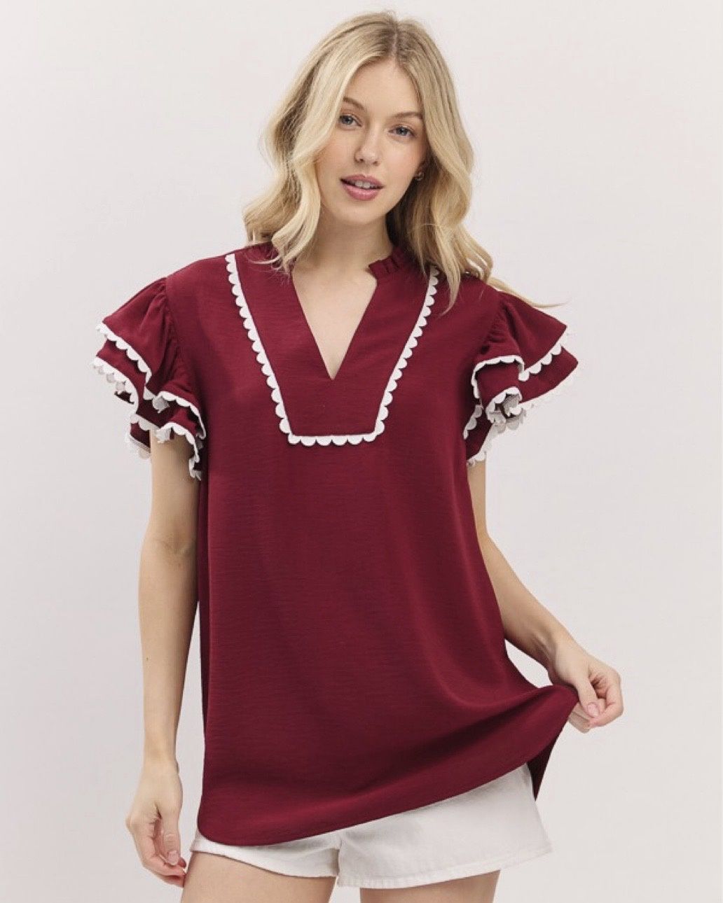 Scalloped Trimmed Top
