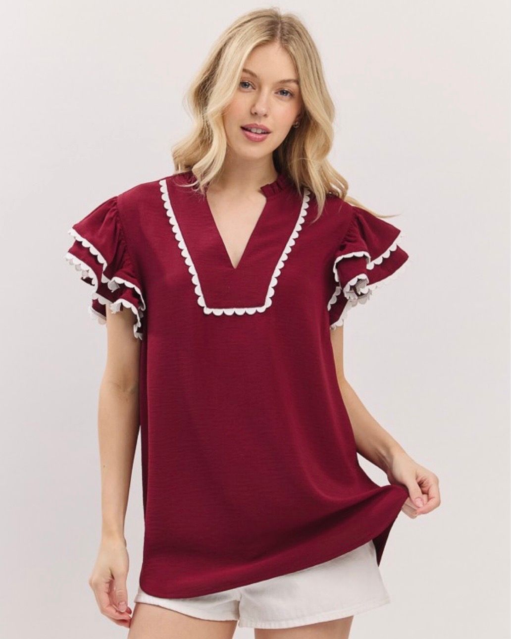 Scalloped Trimmed Top