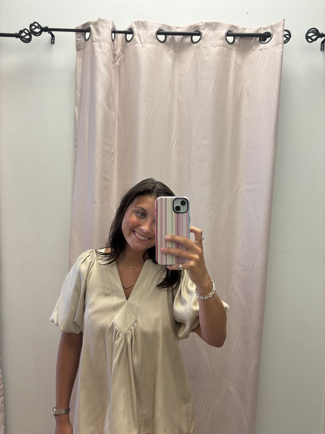 V-Neck Balloon Sleeve Top