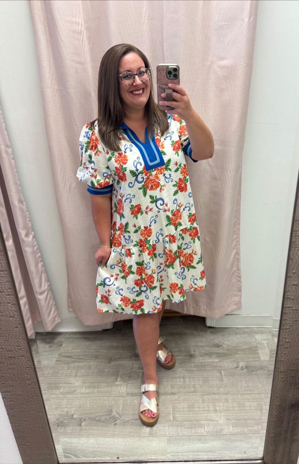 Floral Printed Tiered Dress