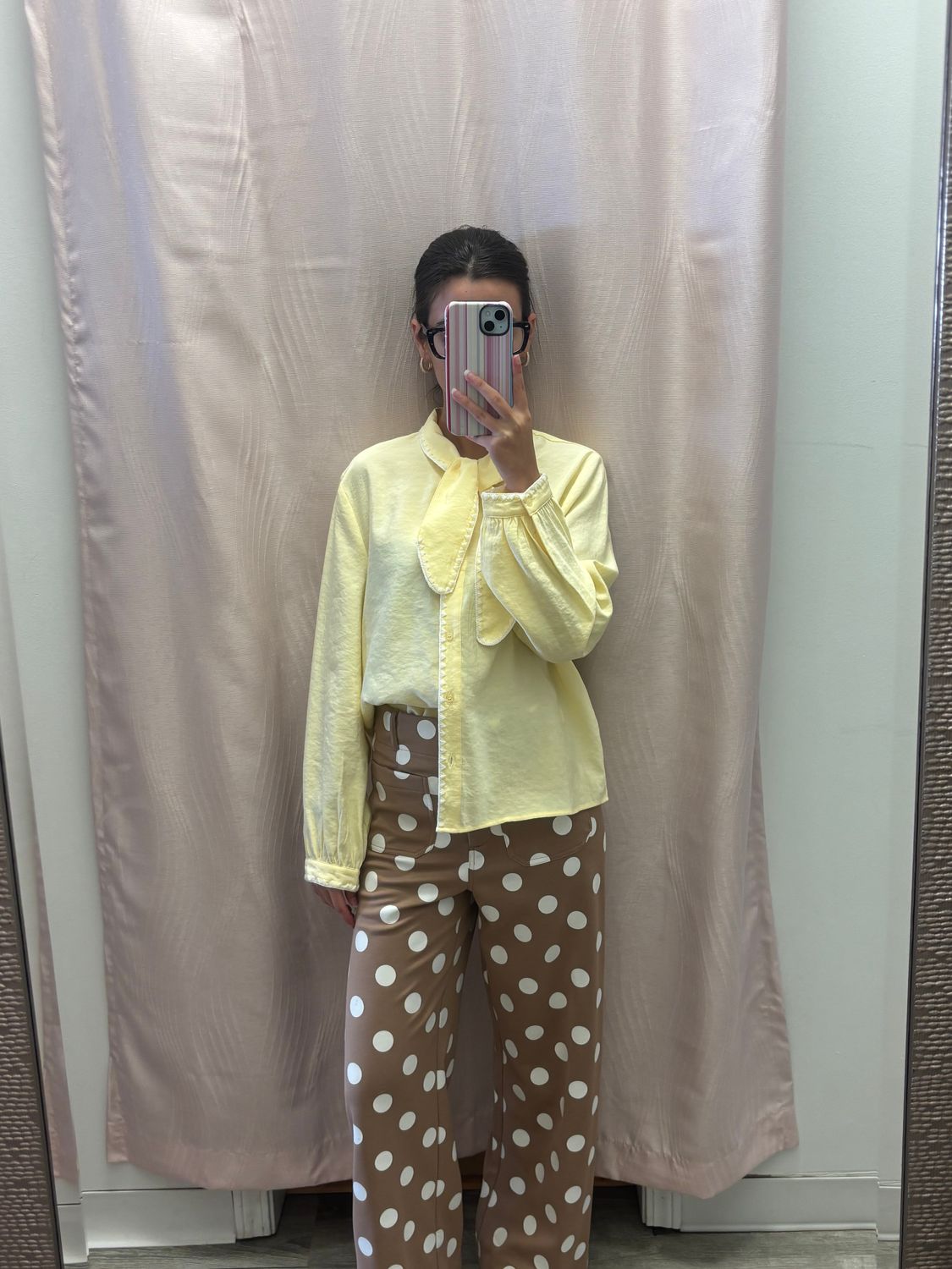 Camel Polka Dot Pants