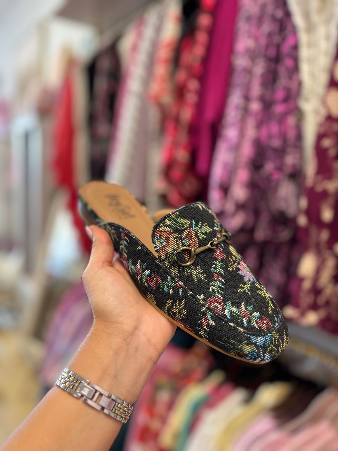 Black Charmer Brocade Floral