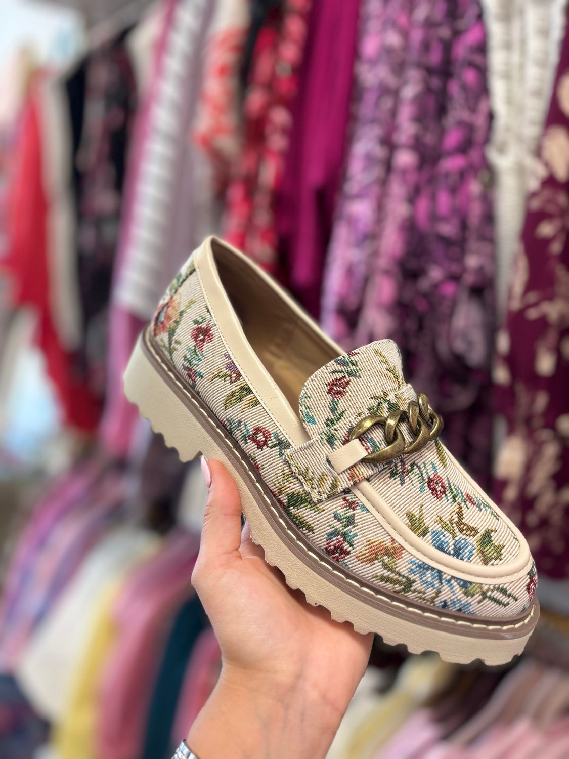 Literally Sand Brocade Floral