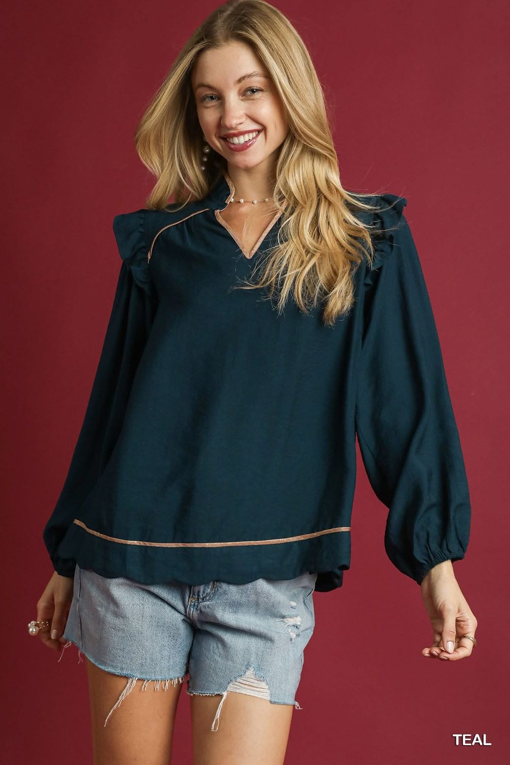 Lennox Teal Top
