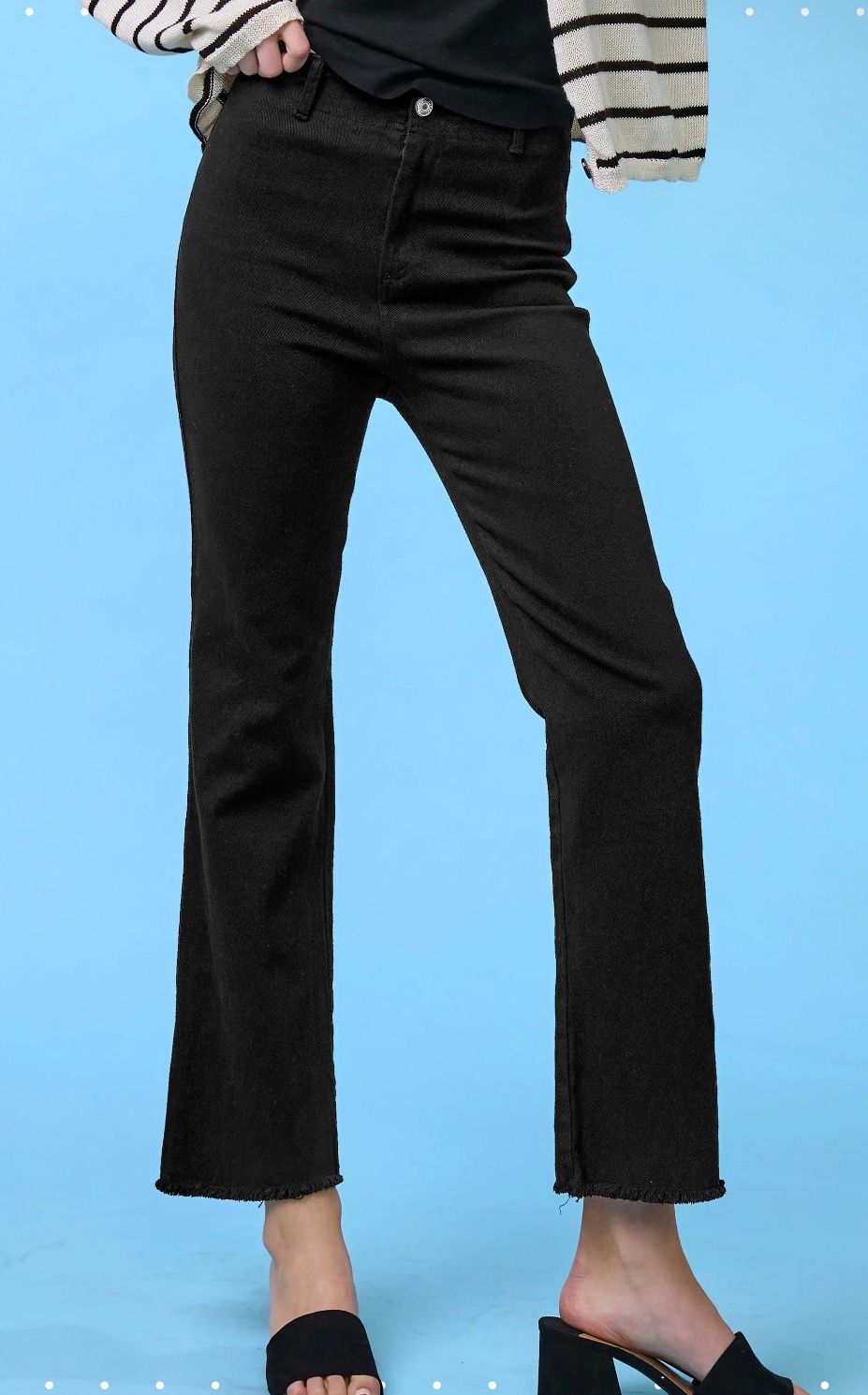 Stretch High Waisted Flare Jeans