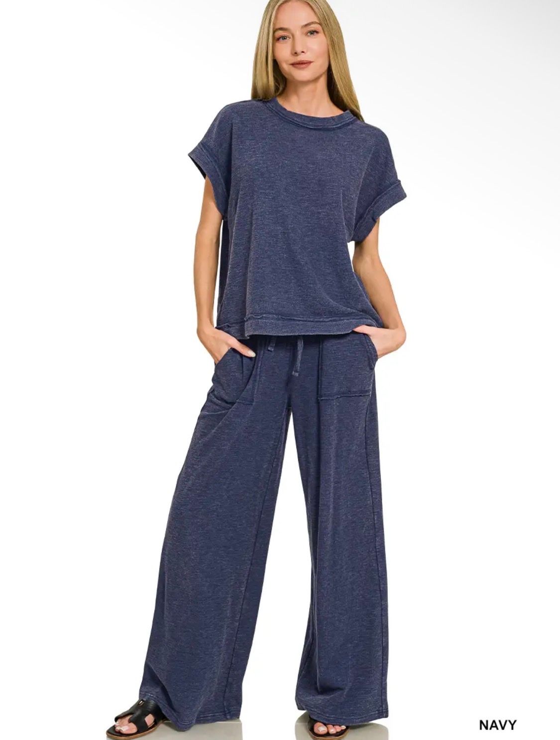 Navy  Washed  Set