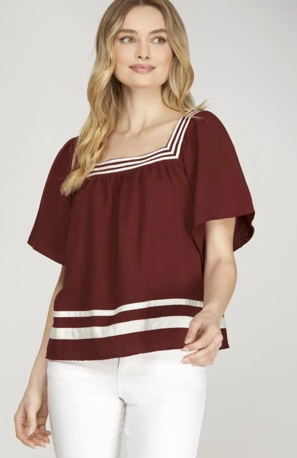 Garnet Square Top