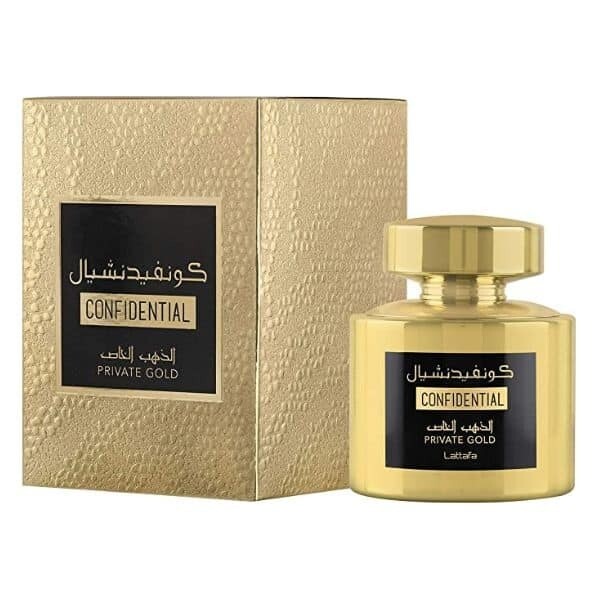 Eau de Parfum CONFIDENTIAL PRIVATE GOLD – Lattafa Perfume - 100ml