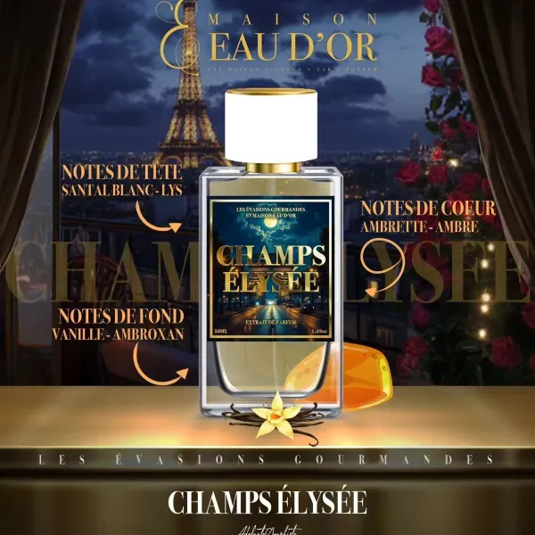Extrait de parfum CHAMPS ÉLYSÉE de Maison Eau D’or  50ml