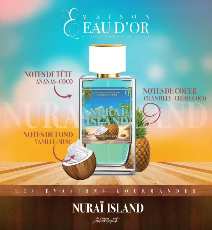 Extrait de parfum NURAÏ ISLAND de Maison Eau D’or  50ml