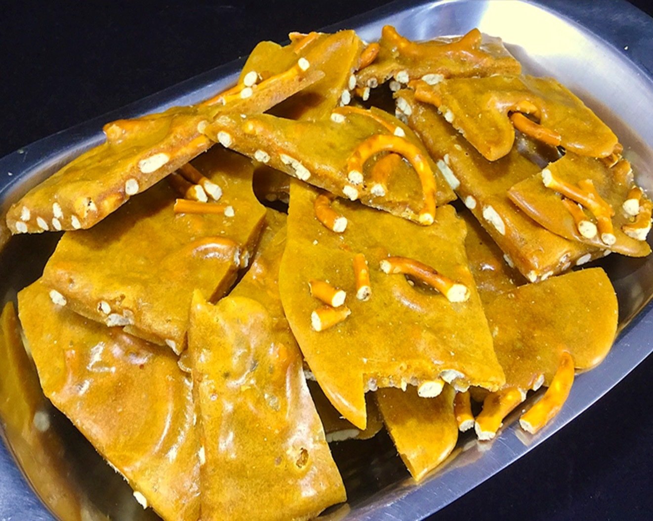 Peanut Pretzel Caramel Brittle  (1/2  pound)