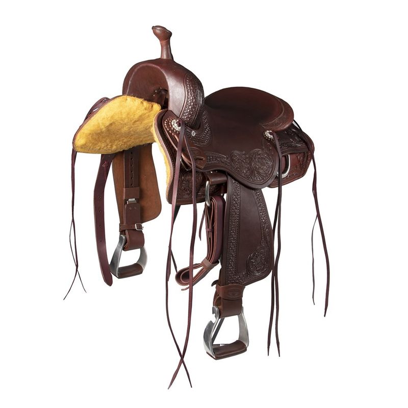 Fort Worth Cutting Saddle - tooled leather