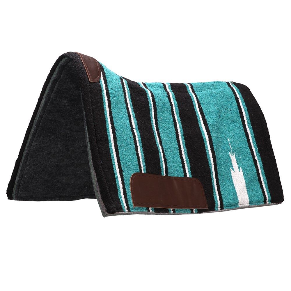 Contoured Navajo Saddle Pad 31&quot; x 31&quot; - two colours available, Colour: Turquoise