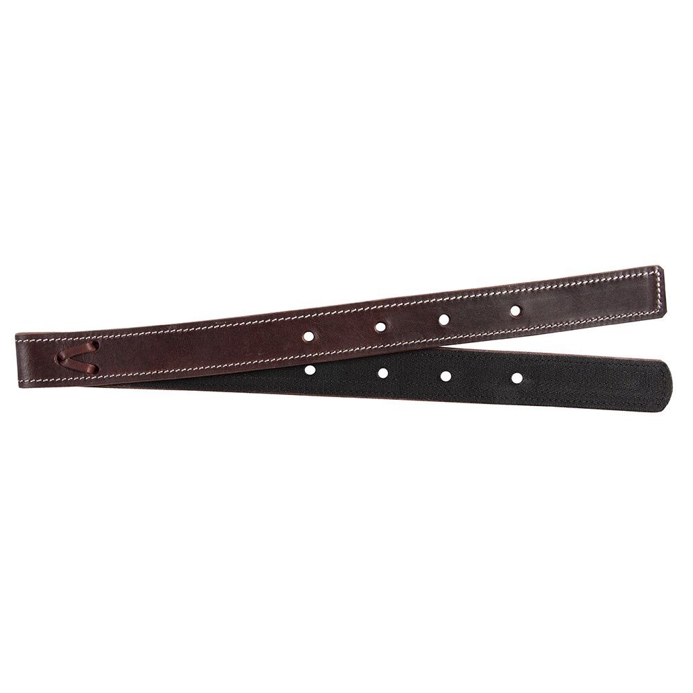 Double stitched latigo leather billet