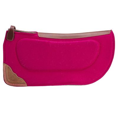 Fort Worth Felt Barrel Saddle Pad - contoured with shim built up