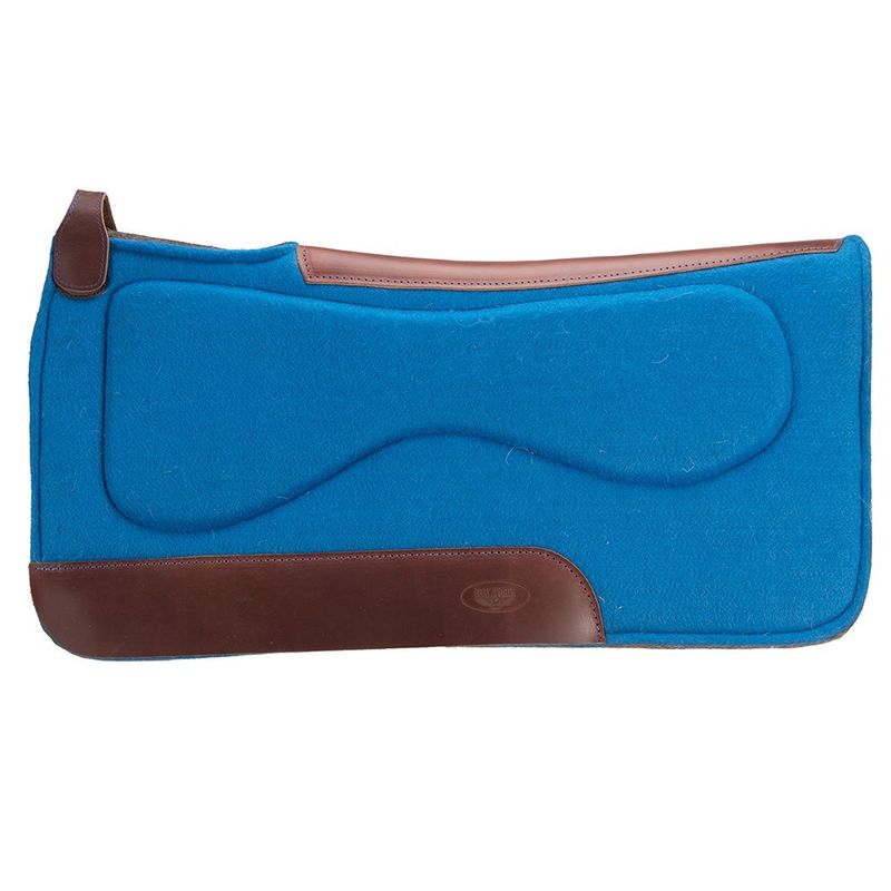 Fort Worth Turquoise felt saddle pad with contoured spine and wither relief 30" x 30"