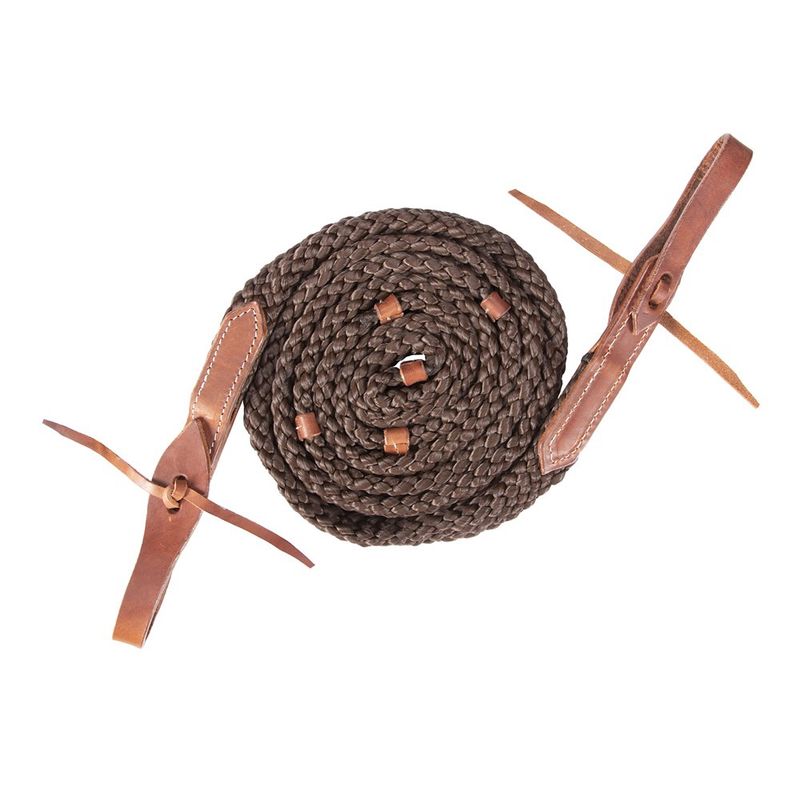 Fort Worth 8&#39; flat poly roper rein - two colours available