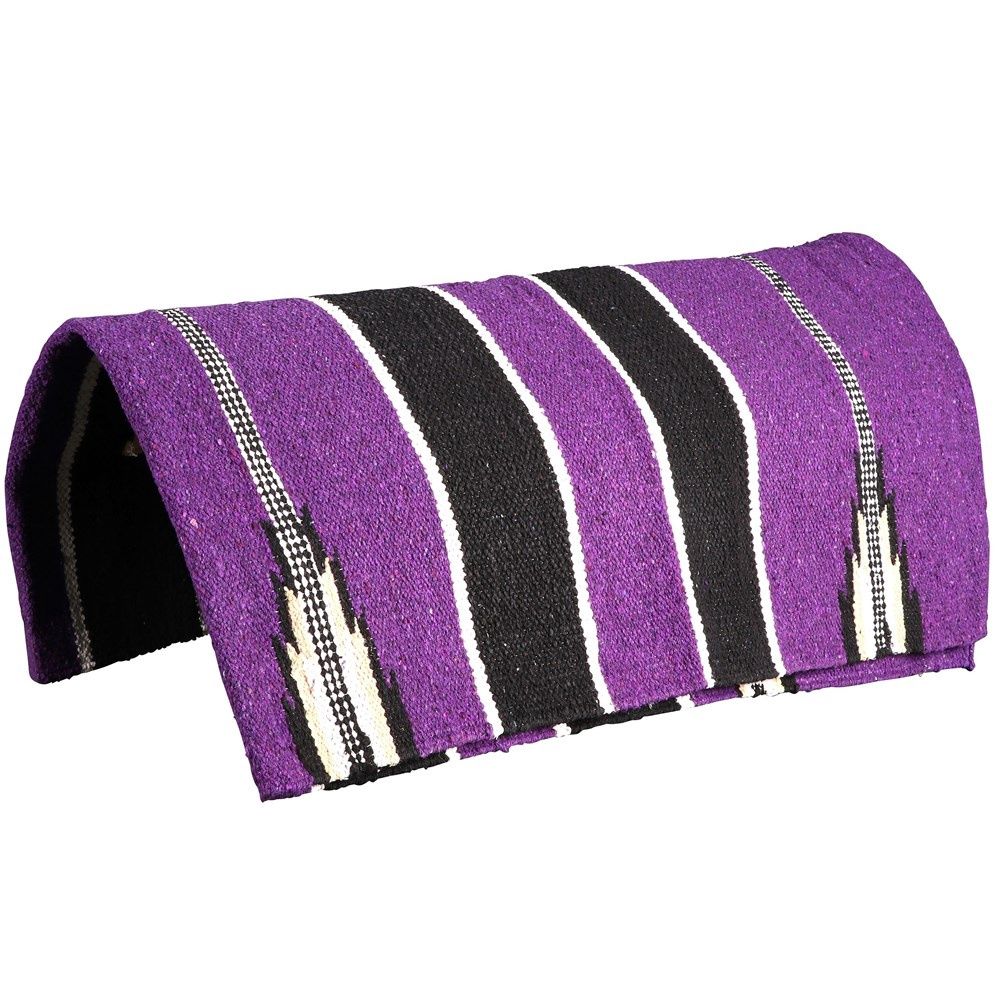 Fort Worth Woven Saddle Blanket  - two colours available, Colour: Purple/Black/Grey