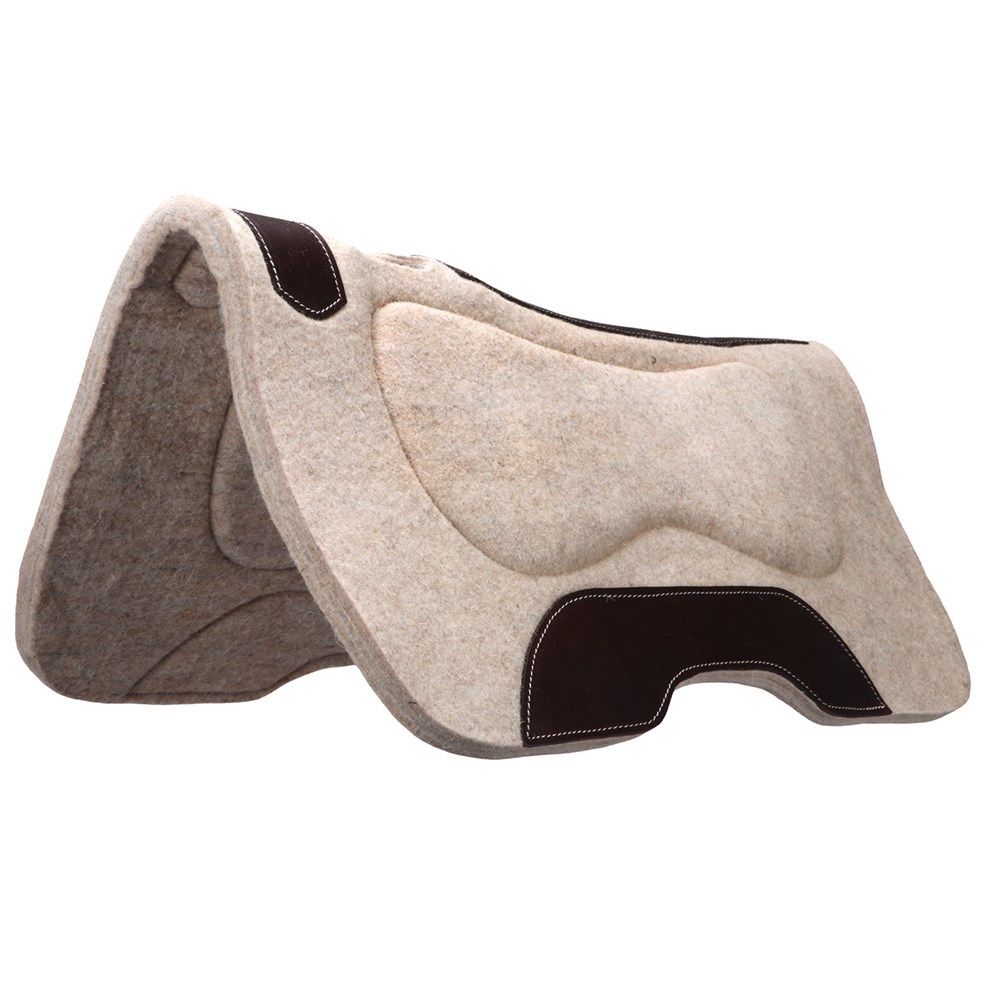 Fort Worth Merino Wool Felt Saddle Pad - Beige