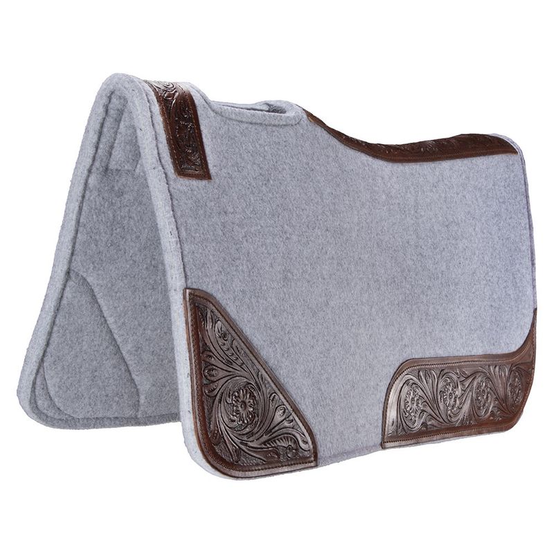 Tooled Felt Saddle Pad - available in two colours
