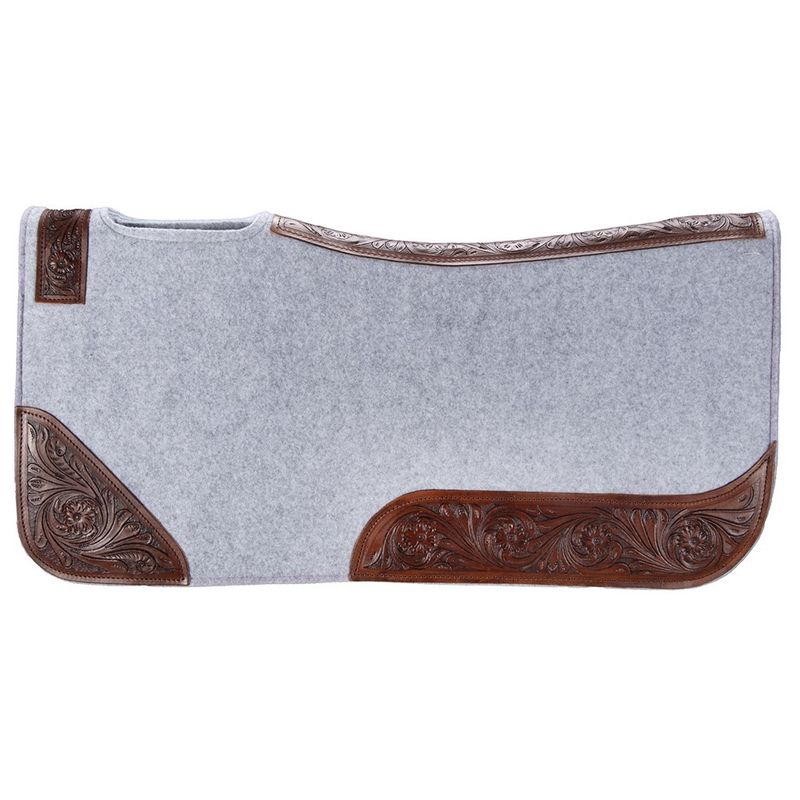 Tooled Felt Saddle Pad - available in two colours