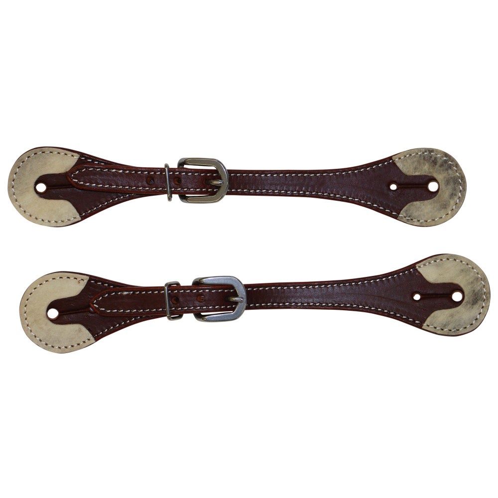 Rawhide End Spur Straps in Latigo - Mens and Ladies available, Size: Ladies