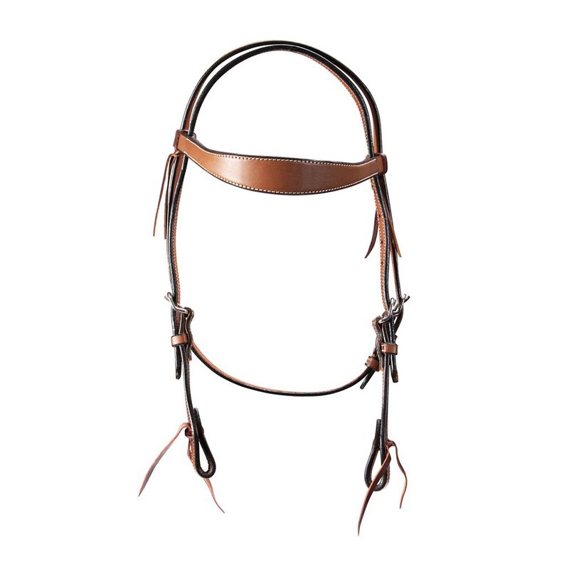 Fort Worth Tapered Browband Headstall in Chestnut