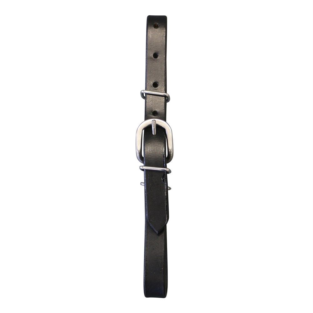 Straight Curb Strap 5/8&quot; - available in two colours, Colour: Black