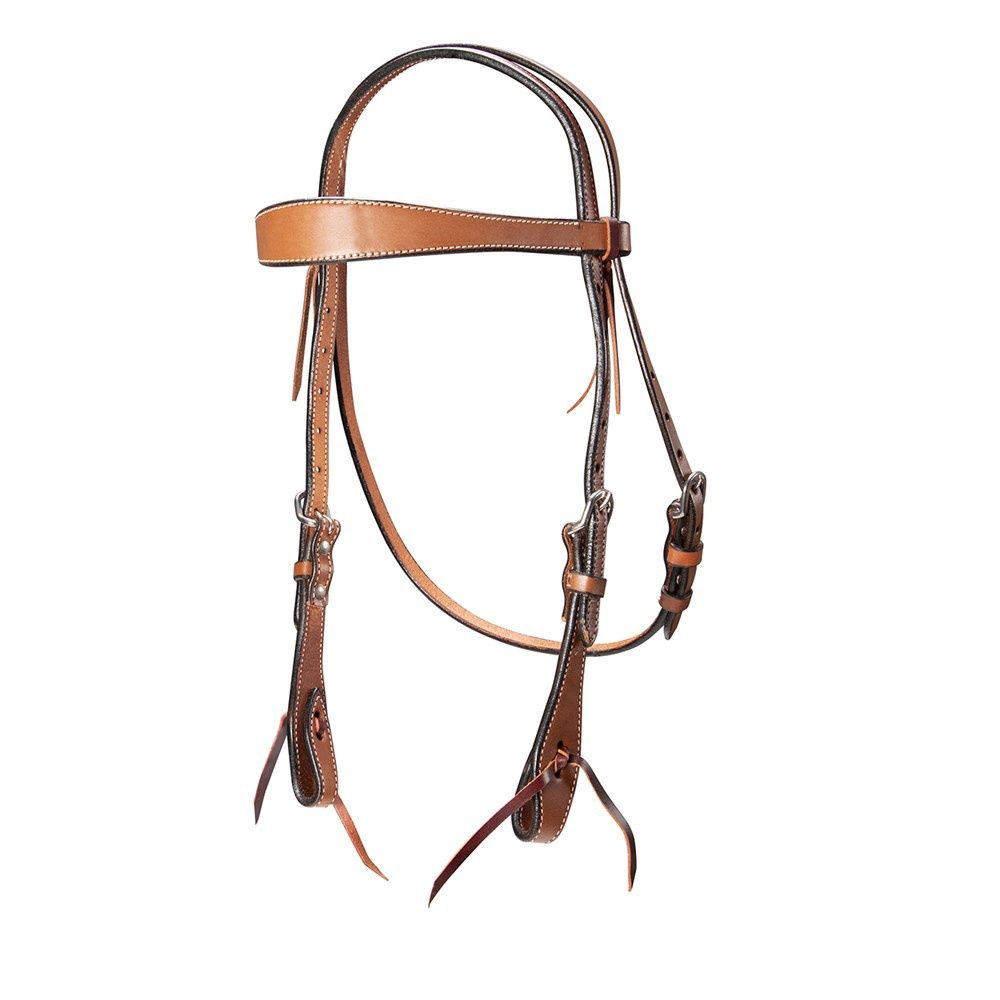 Fort Worth Tapered Browband Headstall in Chestnut
