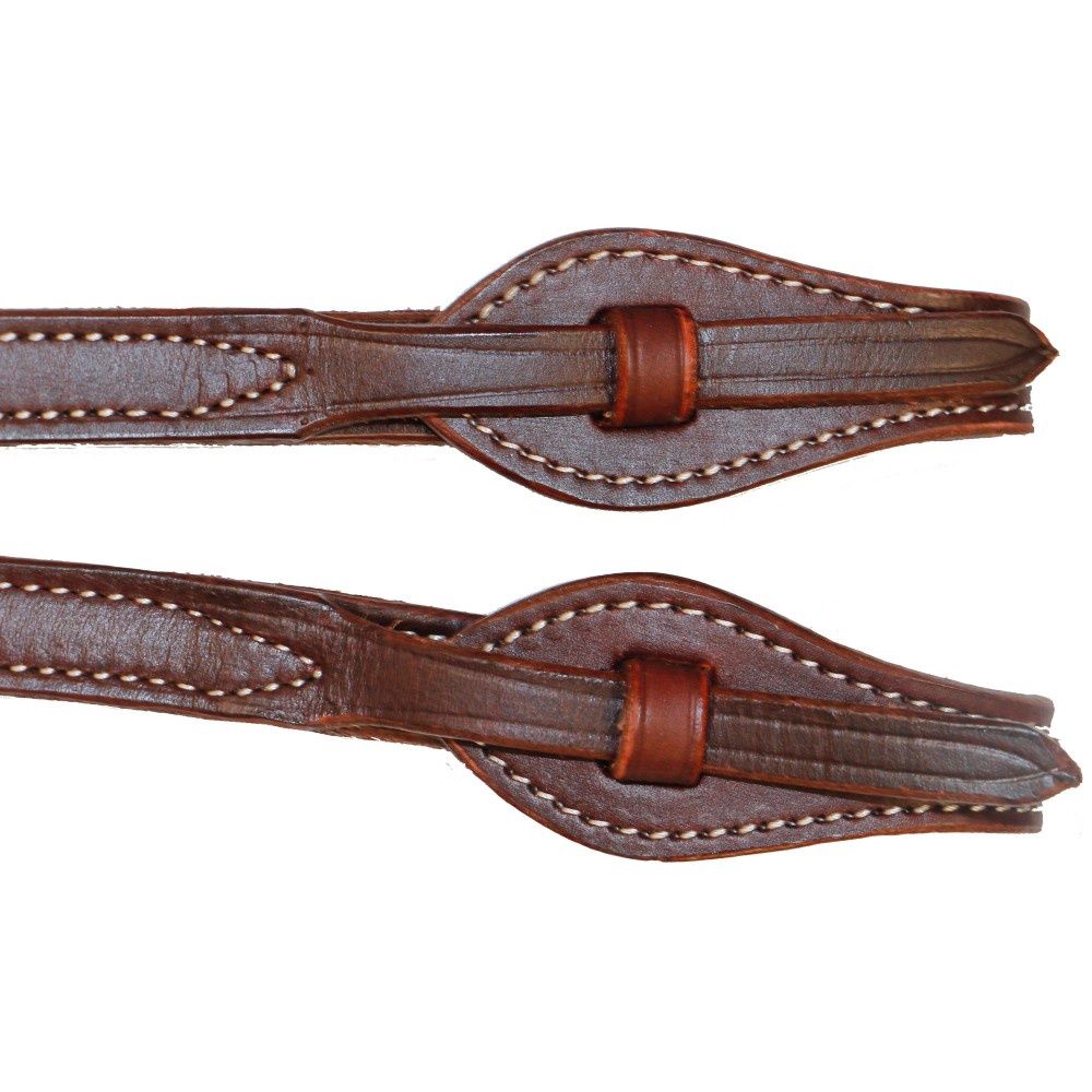 Split Reins with Quick Change Ends available in Brown and Latigo, Colour: Brown, Width: 5/8&quot;, Length: 7&#39;