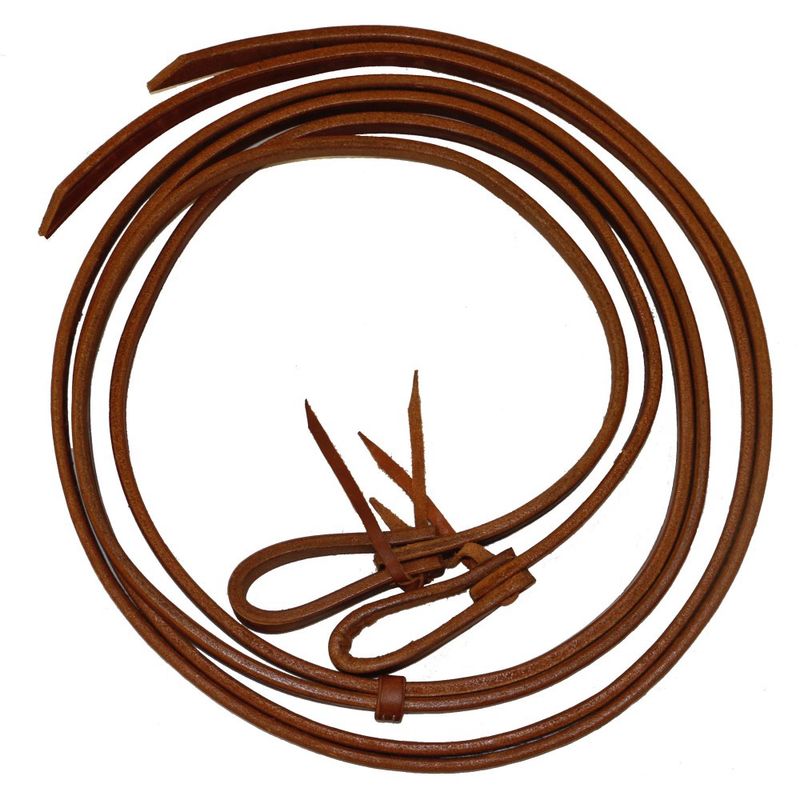 Split Reins with Water Loops in Harness Leather - 1/2&quot; x 7&#39;