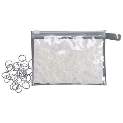 Non-Snap Plaiting Bands Clear 400 Pack
