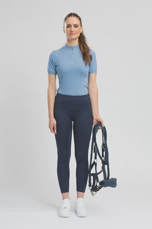 Equestrian Collective Mesh Base Layer - Cornflower Short Sleeve