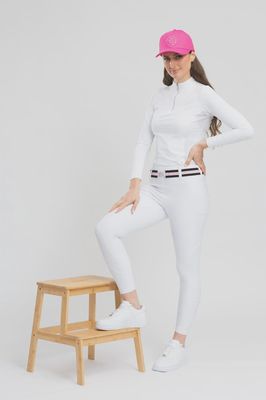 Equestrian Collective Infinity Belt - Black with Peach Stripe