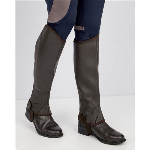 Leather Gaiters - available in 2 colours, Size: Large, Colour: Brown