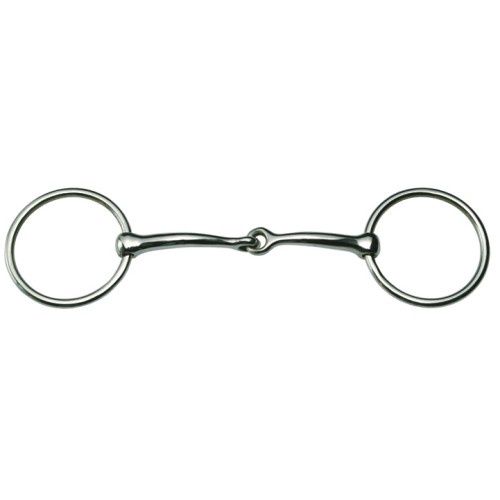 Curved Mouth Ring Snaffle Bit, Size: Cob (12.5cm)