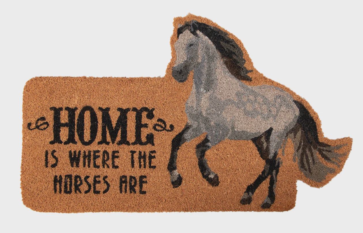 Door Mat &quot;Home is where the Horses are&quot;