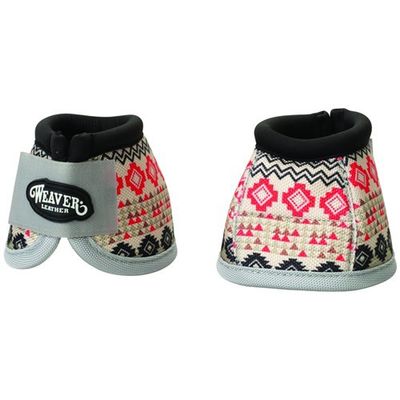 Weaver No Turn Bell Boots Crimson Aztec