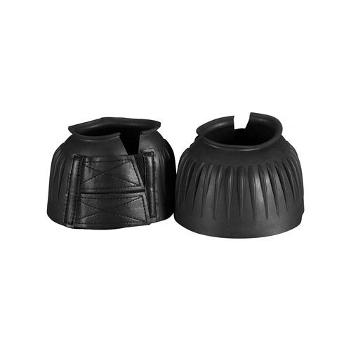 Ribbed Bell Boot - Double Velcro available in 3 colours, Size: Medium, Colour: Black