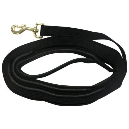 Extra Grip Nylon Lunge Rein - available in 2 colours, Colour: Black