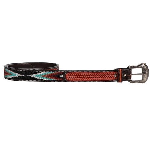 Fort Worth Basket Weave Beaded Belt, Size: 38&quot;