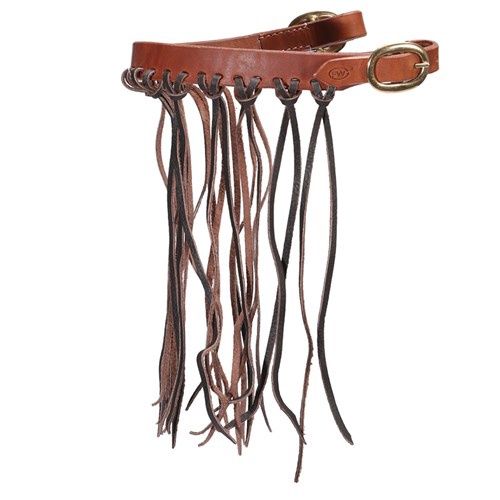 Leather browband fly veil