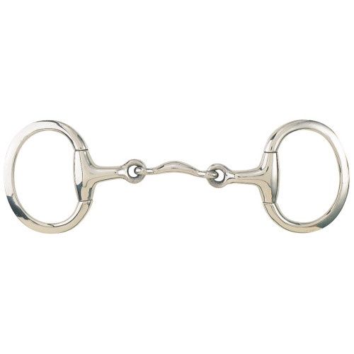 Eggbutt Snaffle with ported mouth, Size: Cob (12.5cm)
