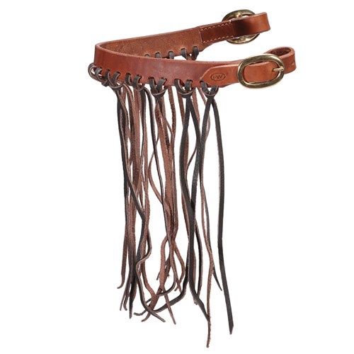 Leather browband fly veil
