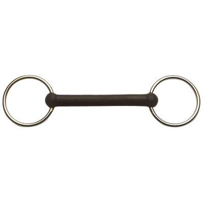 Flexible Rubber Snaffle Bit, Size: Cob (12.5cm)