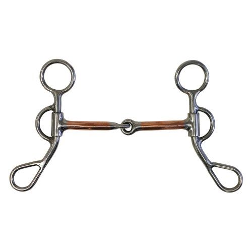 Fort Worth Training Snaffle Bit - Copper Mouth, Size: 5.25&quot;/13cm