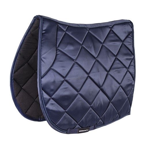 Satin general purpose saddle pad - high wither available in 2 colours, Colour: Navy