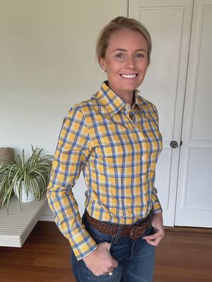 Black Colt Jane Shirt - Yellow and Blue Plaid